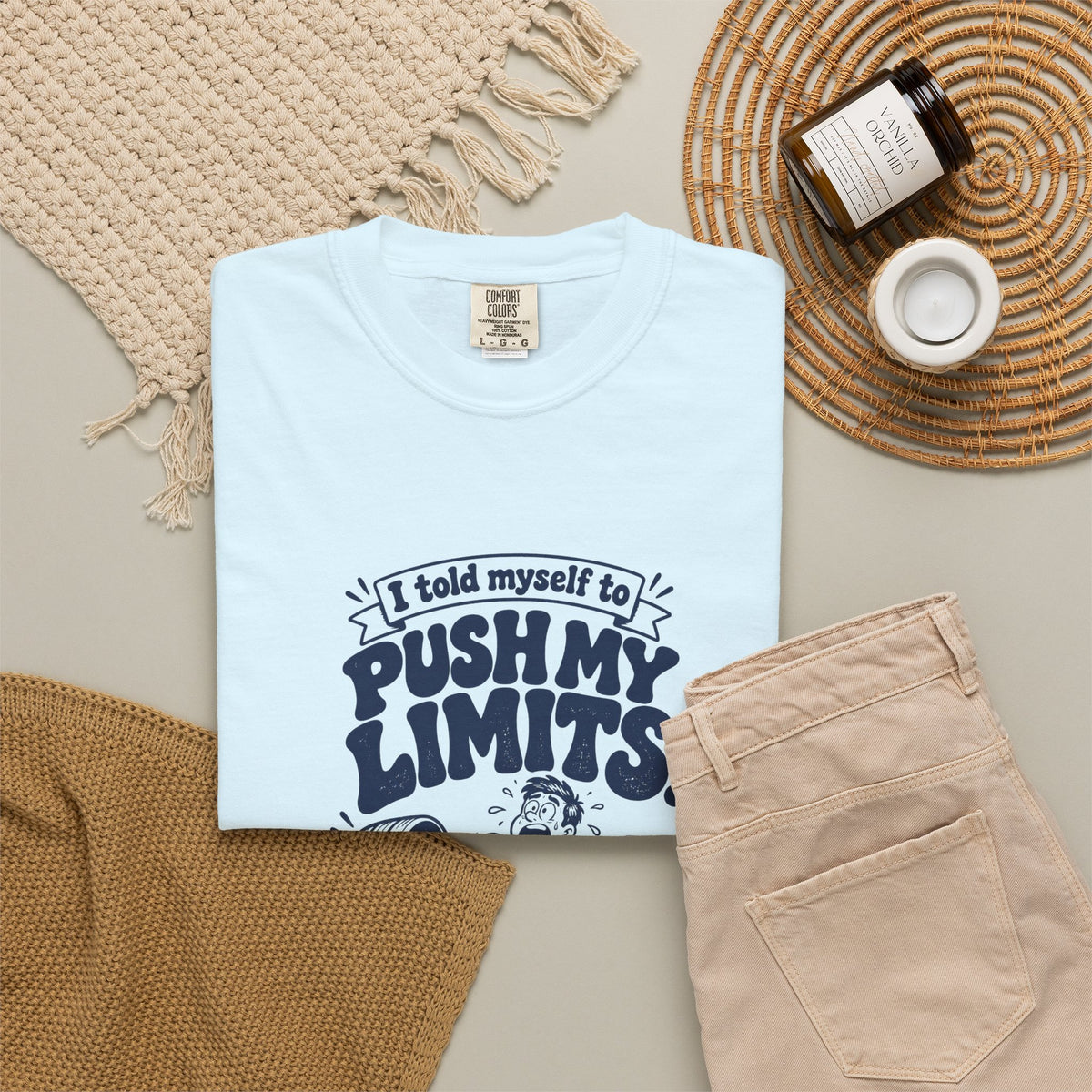 Push My Limits – Funny Gym & Fitness T-Shirt – Bad Advice Club product mockup