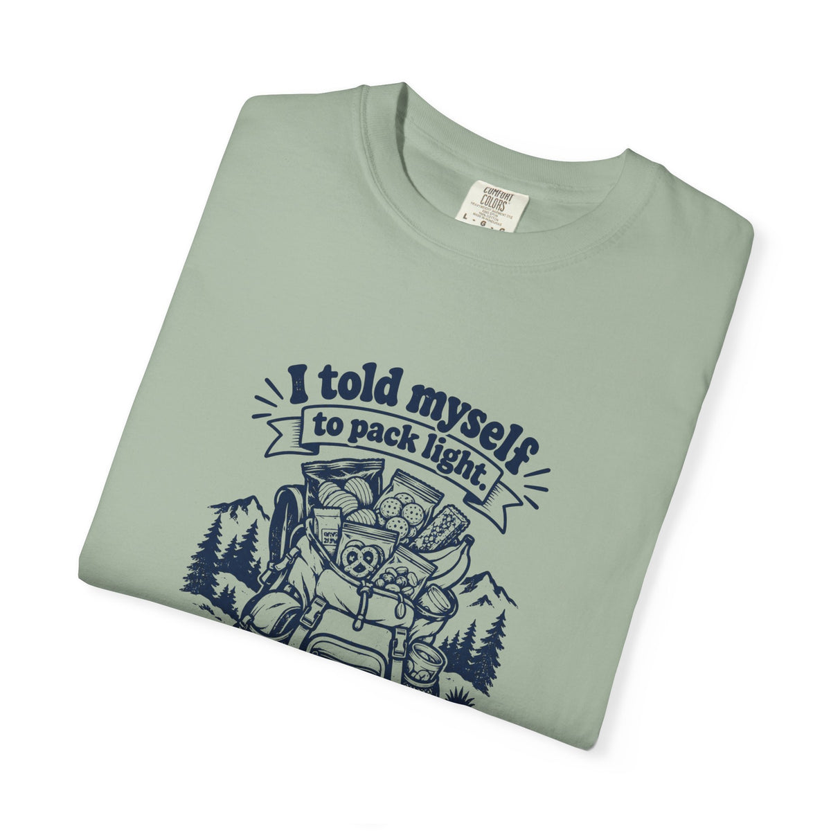 Pack Light – Funny Outdoor Escapes T-Shirt – Bad Advice Club product mockup