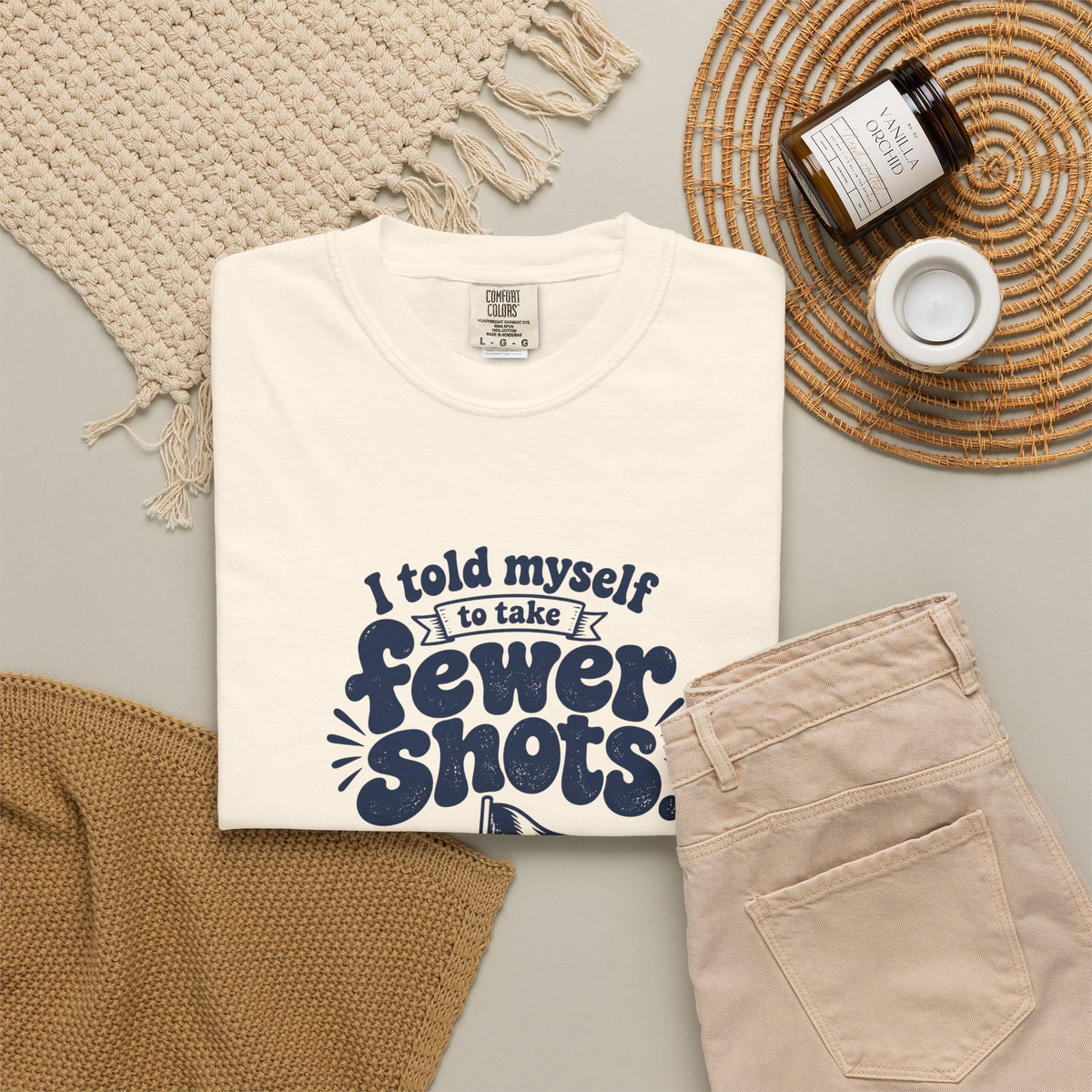 Fewer Shots – Funny Golf T-Shirt – Bad Advice Club product mockup