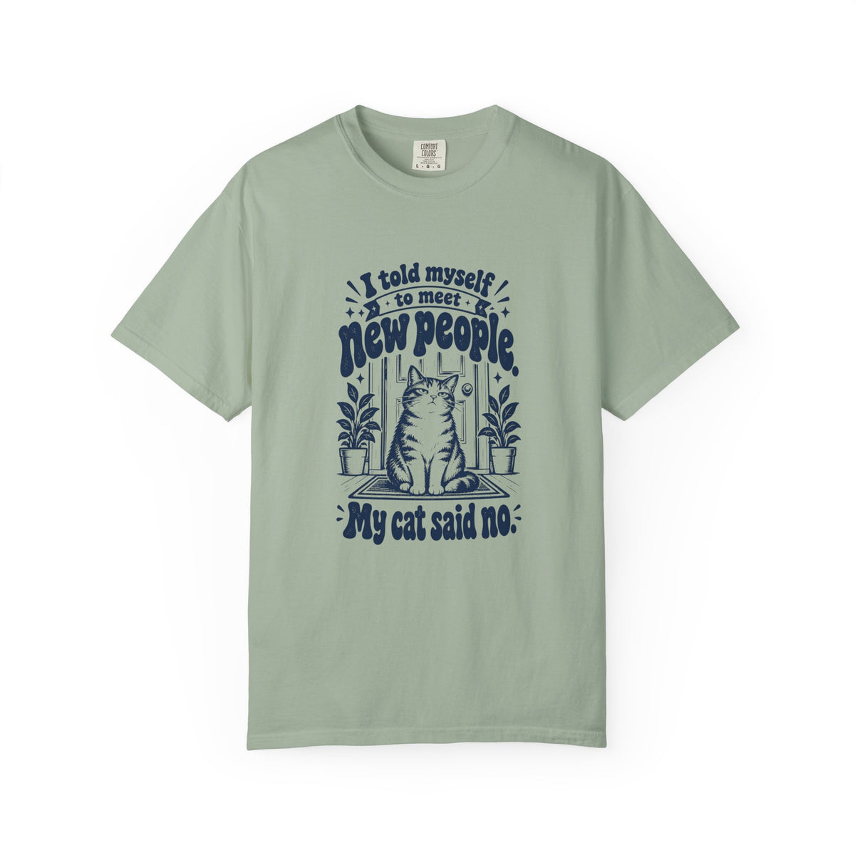 Meet New People – Funny Social Battery T-Shirt – Bay – Bad Advice Club product mockup