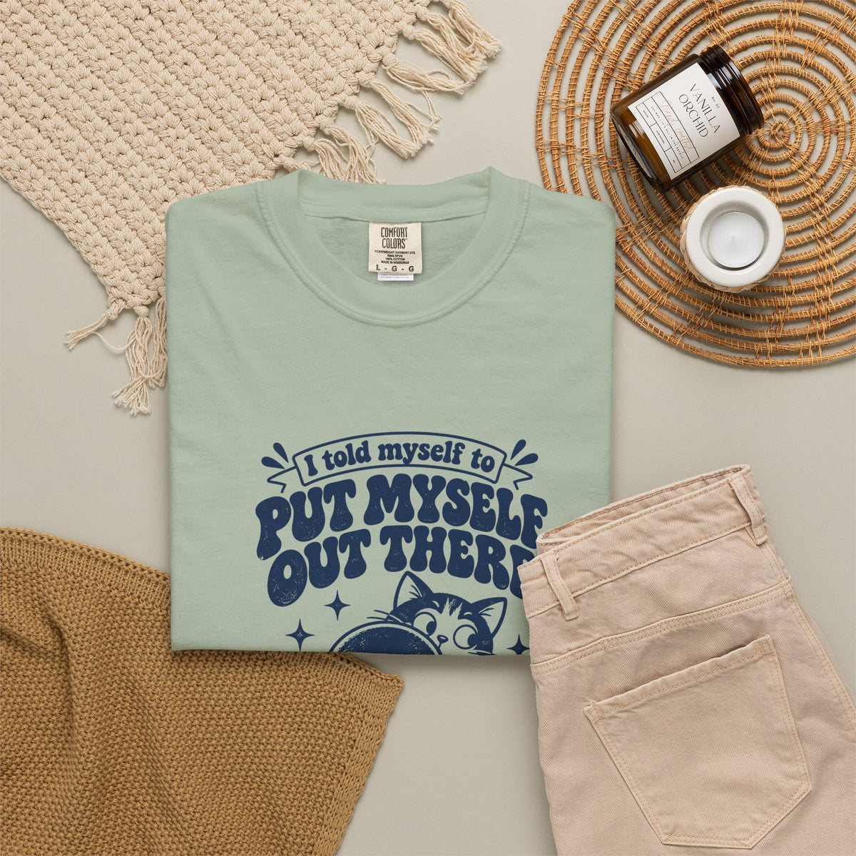 Put Myself Out There – Funny Social Battery T-Shirt – Bad Advice Club product mockup