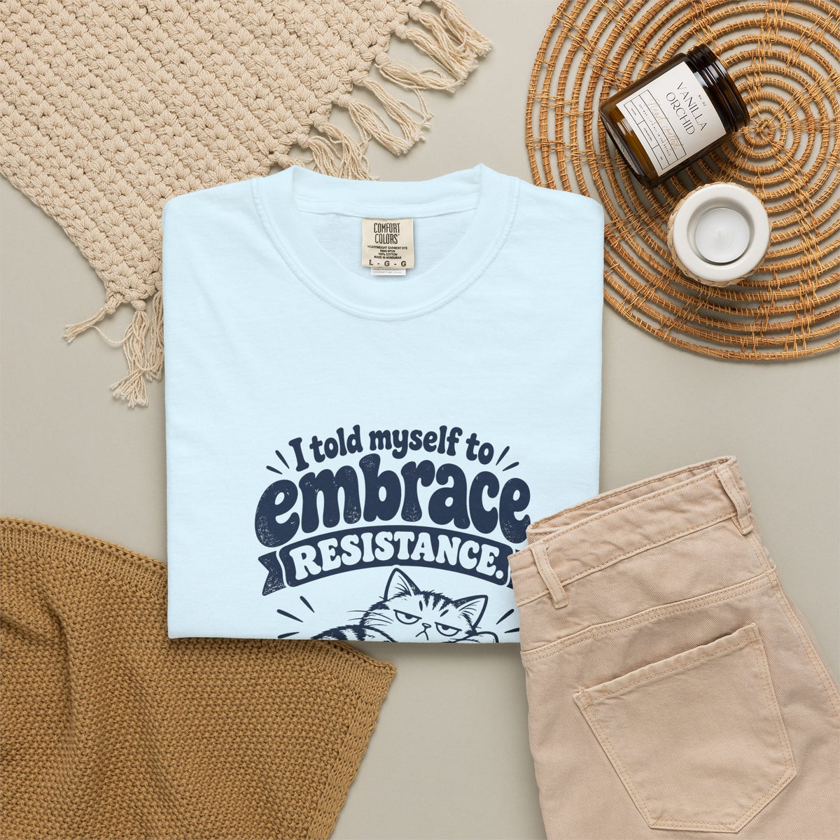 Embrace Resistance – Funny Gym & Fitness T-Shirt – Bad Advice Club product mockup