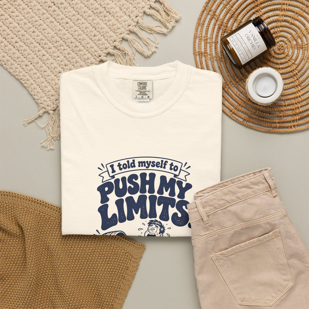Push My Limits – Funny Gym & Fitness T-Shirt – Bad Advice Club product mockup
