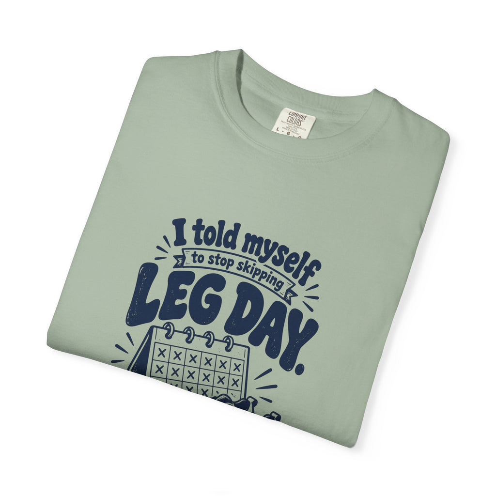 Leg Day – Funny Gym & Fitness T-Shirt – Bad Advice Club product mockup