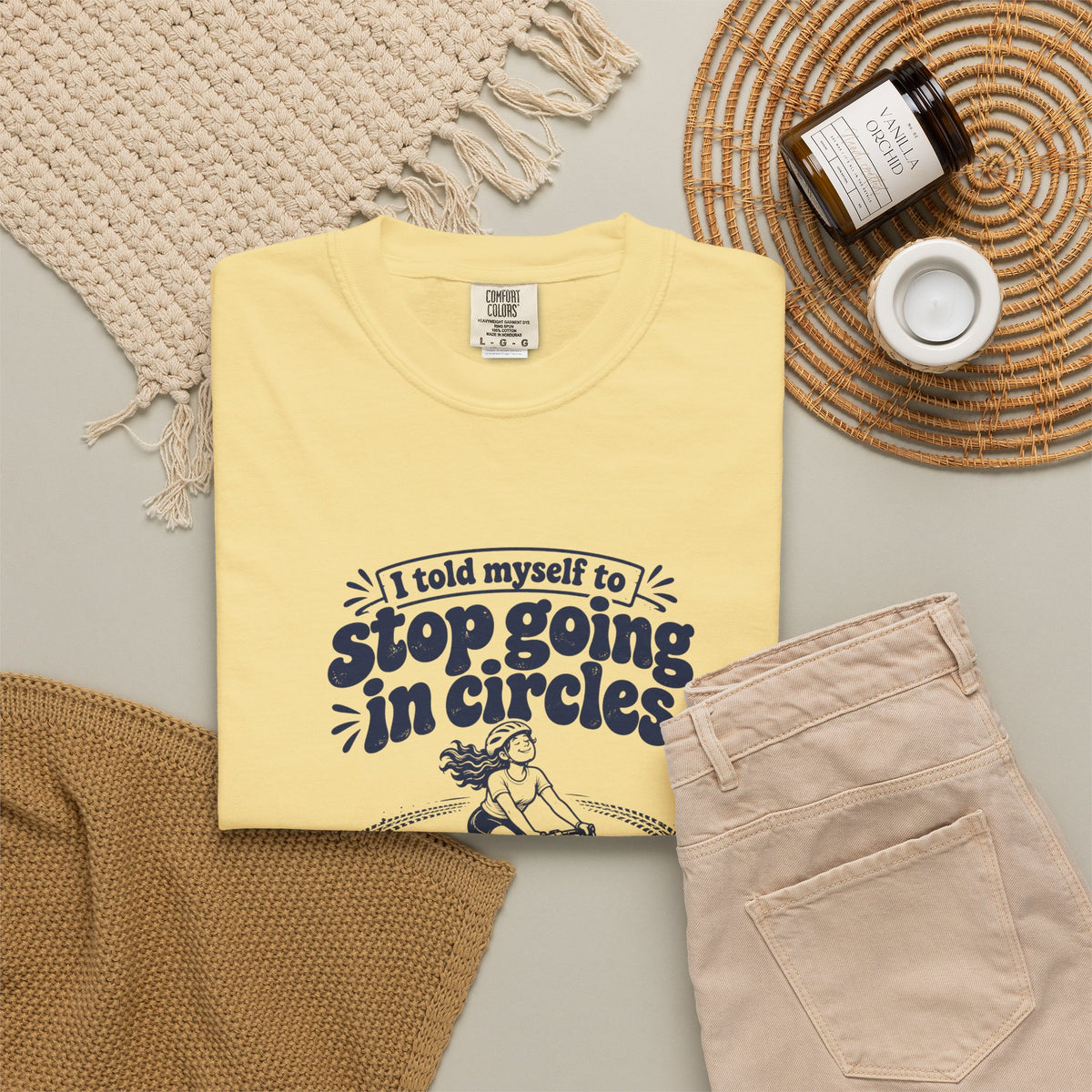 Going in Circles – Funny Cycling T-Shirt – Bad Advice Club product mockup