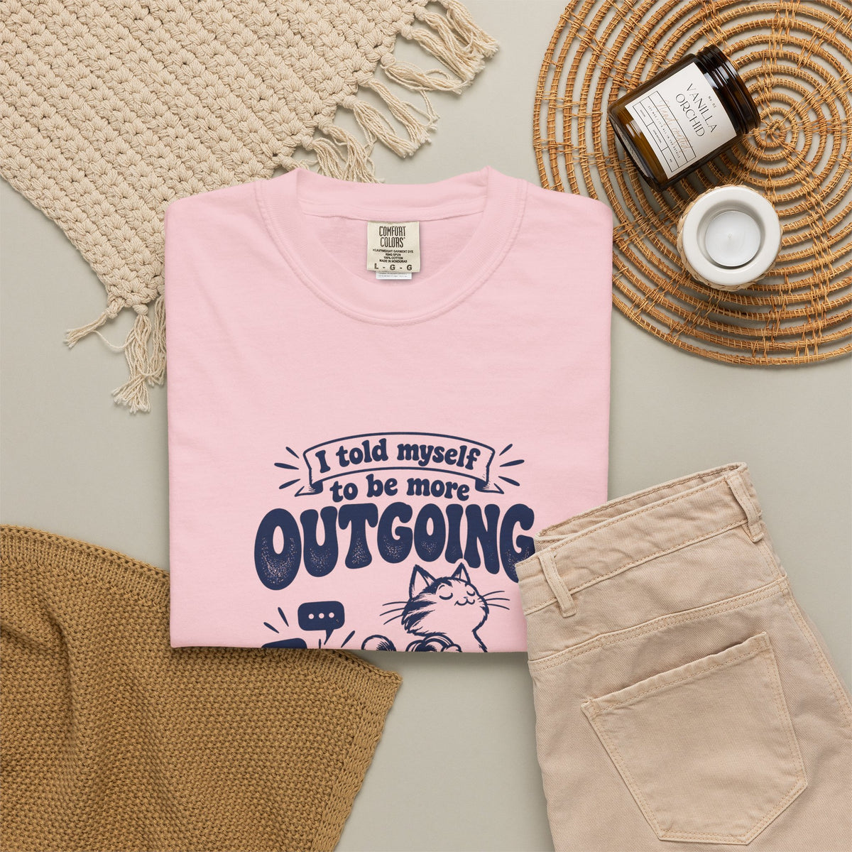 More Outgoing – Funny Social Battery T-Shirt – Bad Advice Club product mockup