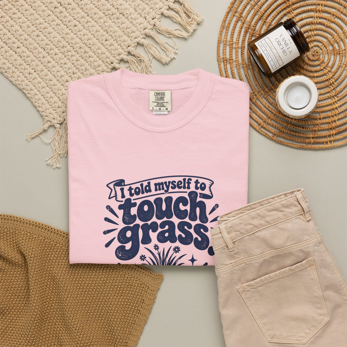 Touch Grass – Funny Gaming T-Shirt – Bad Advice Club product mockup