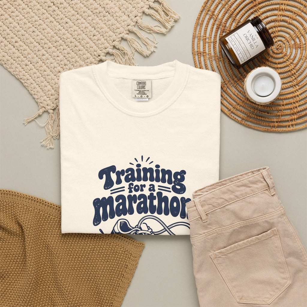 Questionable Marathon – Funny Running T-Shirt – Bad Advice Club product mockup