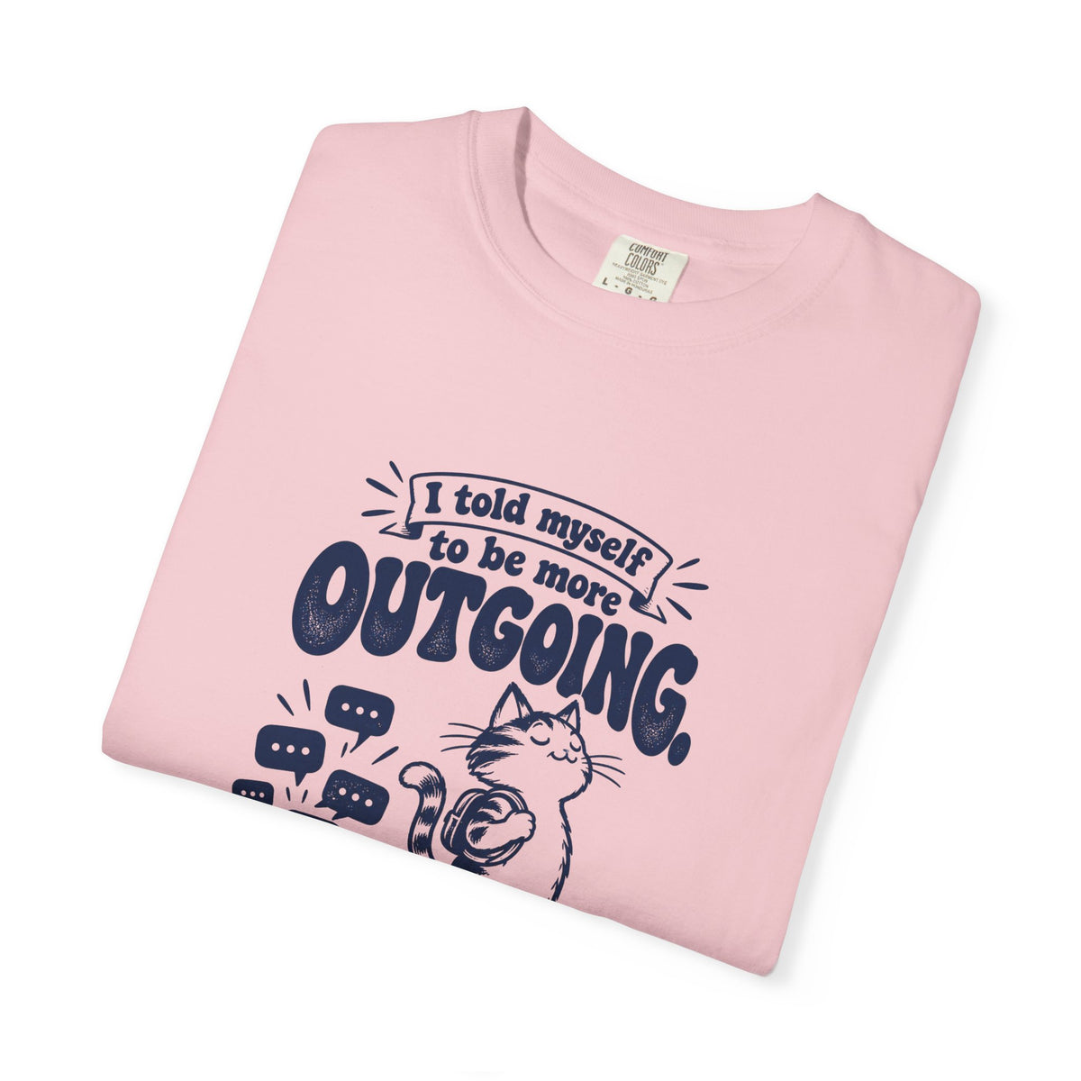 More Outgoing – Funny Social Battery T-Shirt – Bad Advice Club product mockup