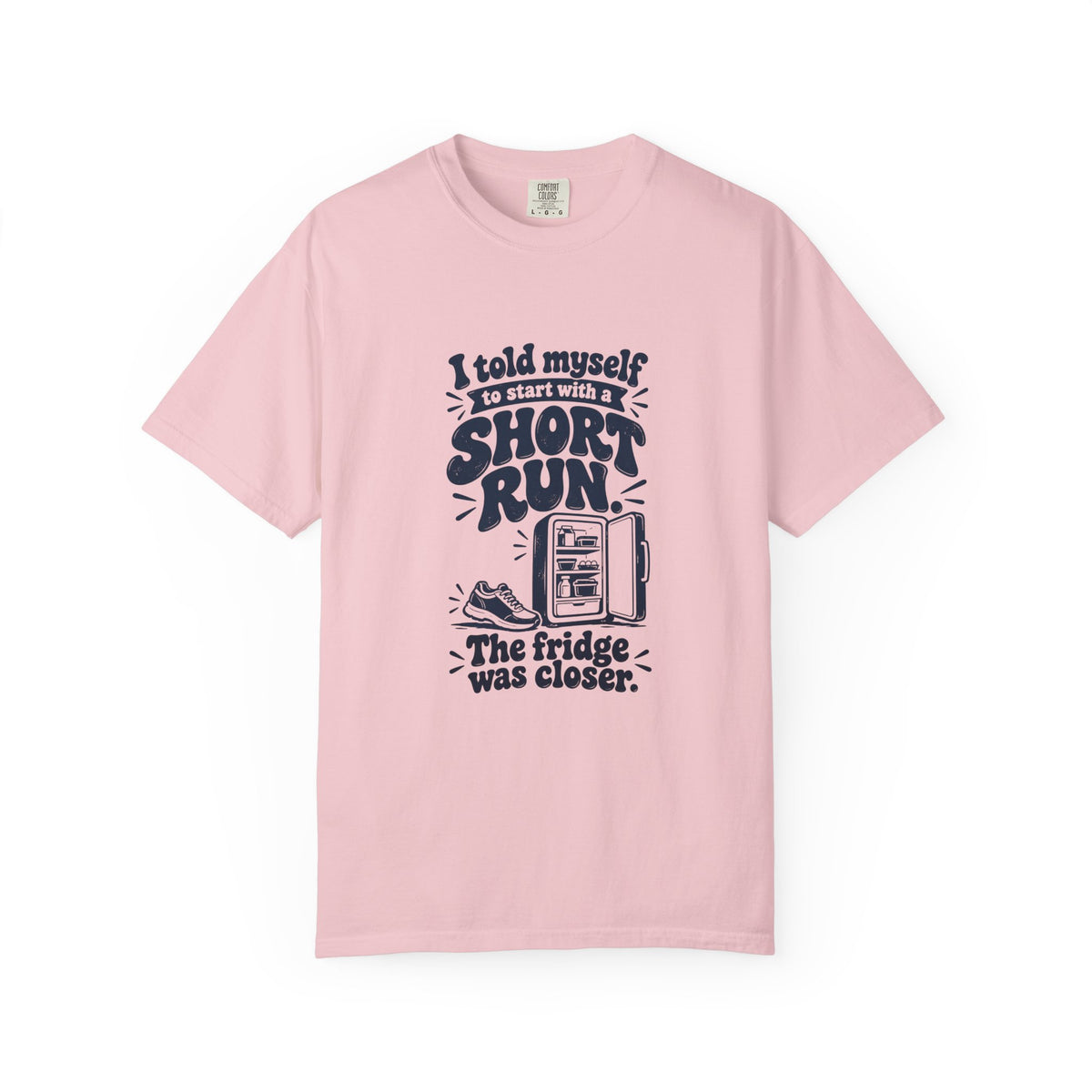 Short Run – Funny Running T-Shirt – Blossom – Bad Advice Club product mockup