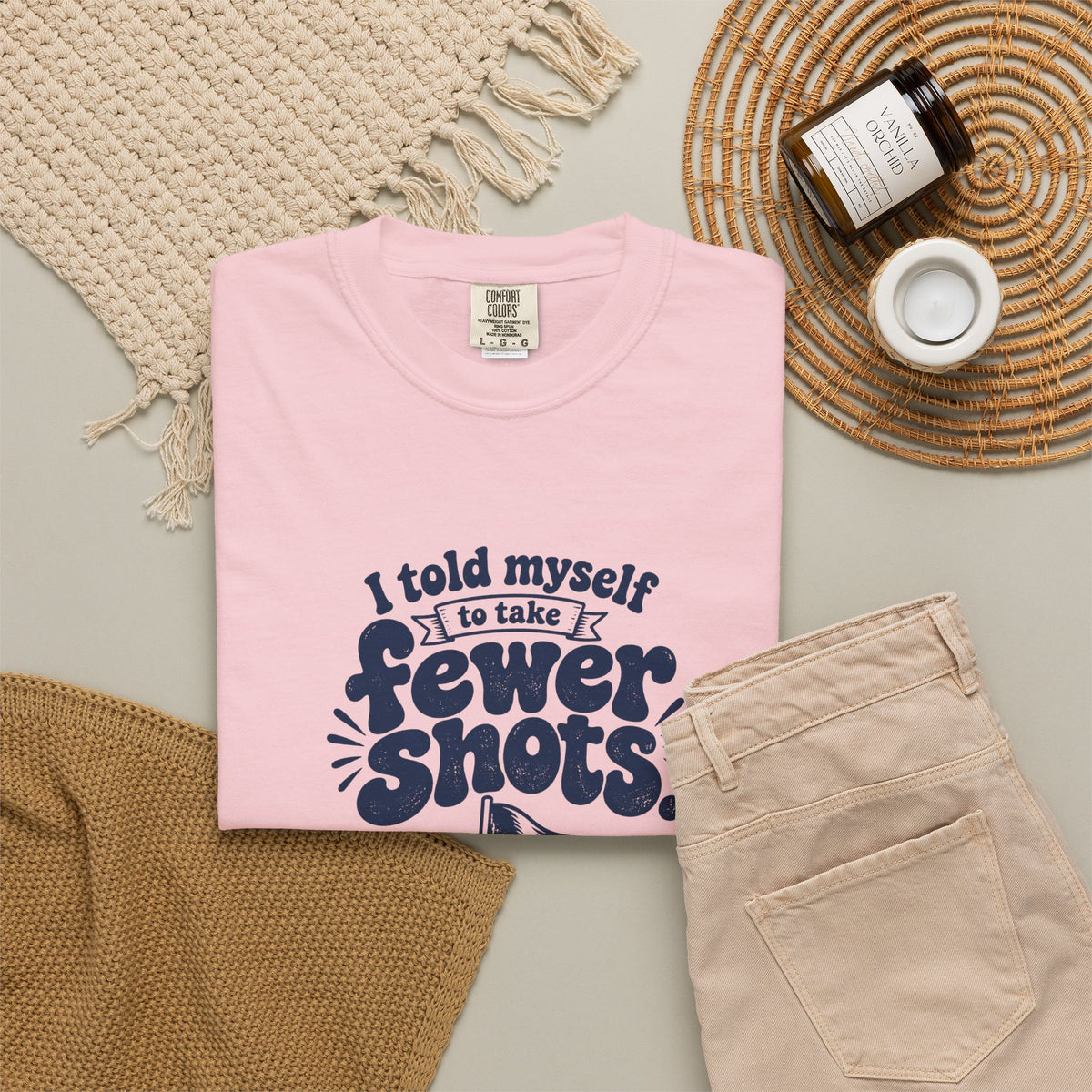 Fewer Shots – Funny Golf T-Shirt – Bad Advice Club product mockup