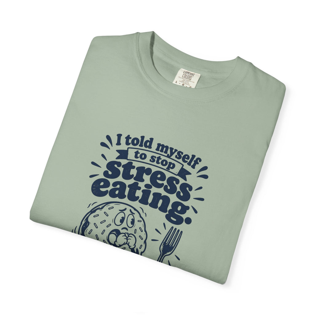 Stress Eating – Funny Food & Coffee T-Shirt – Bad Advice Club product mockup
