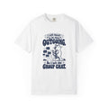 More Outgoing – Funny Social Battery T-Shirt – White – Bad Advice Club product mockup
