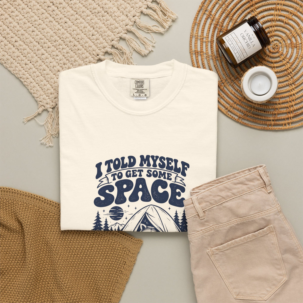 Get Some Space – Funny Outdoor Escapes T-Shirt – Bad Advice Club product mockup