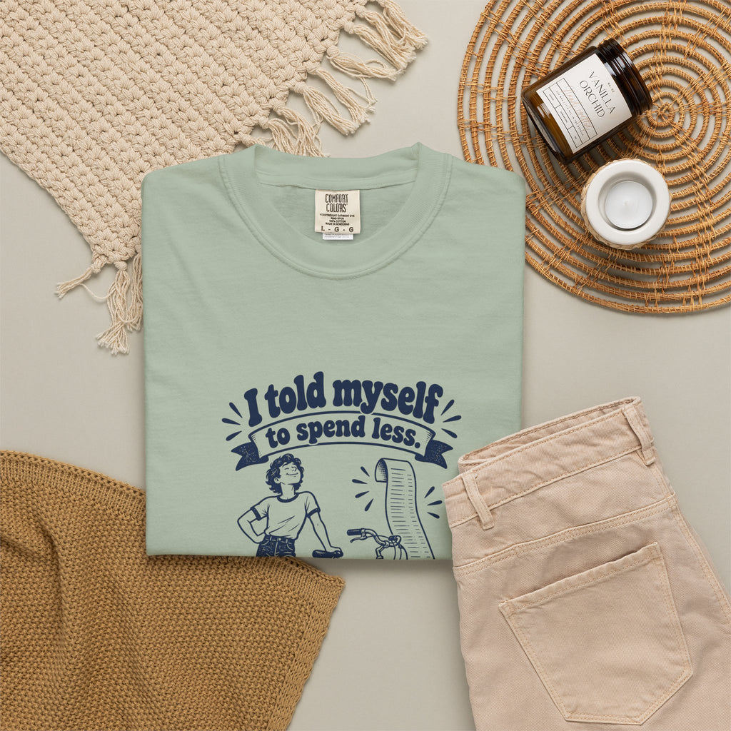 Save on Gas – Funny Cycling T-Shirt – Bad Advice Club product mockup