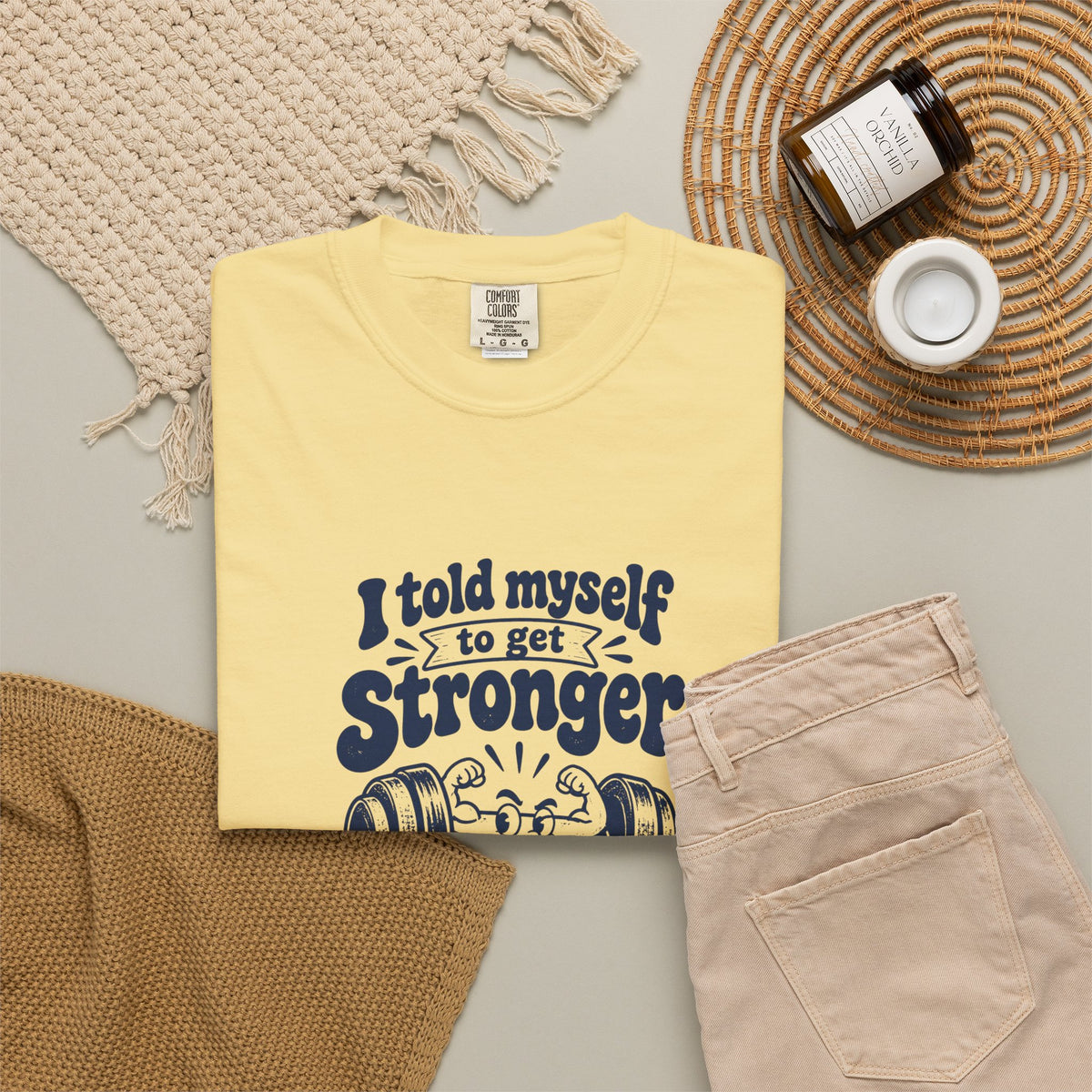 Stronger Excuses – Funny Gym & Fitness T-Shirt – Bad Advice Club product mockup