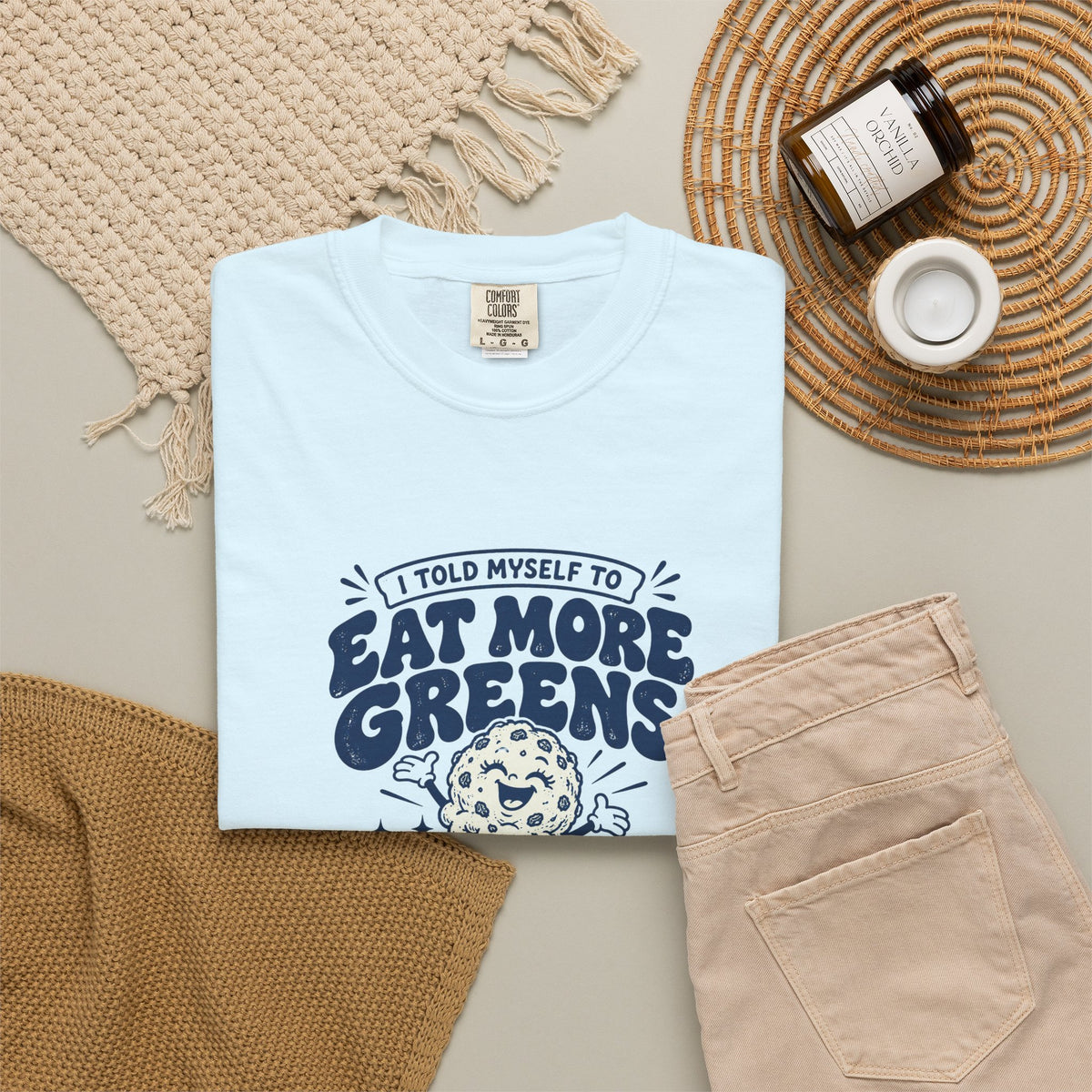 More Greens – Funny Food & Coffee T-Shirt – Bad Advice Club product mockup
