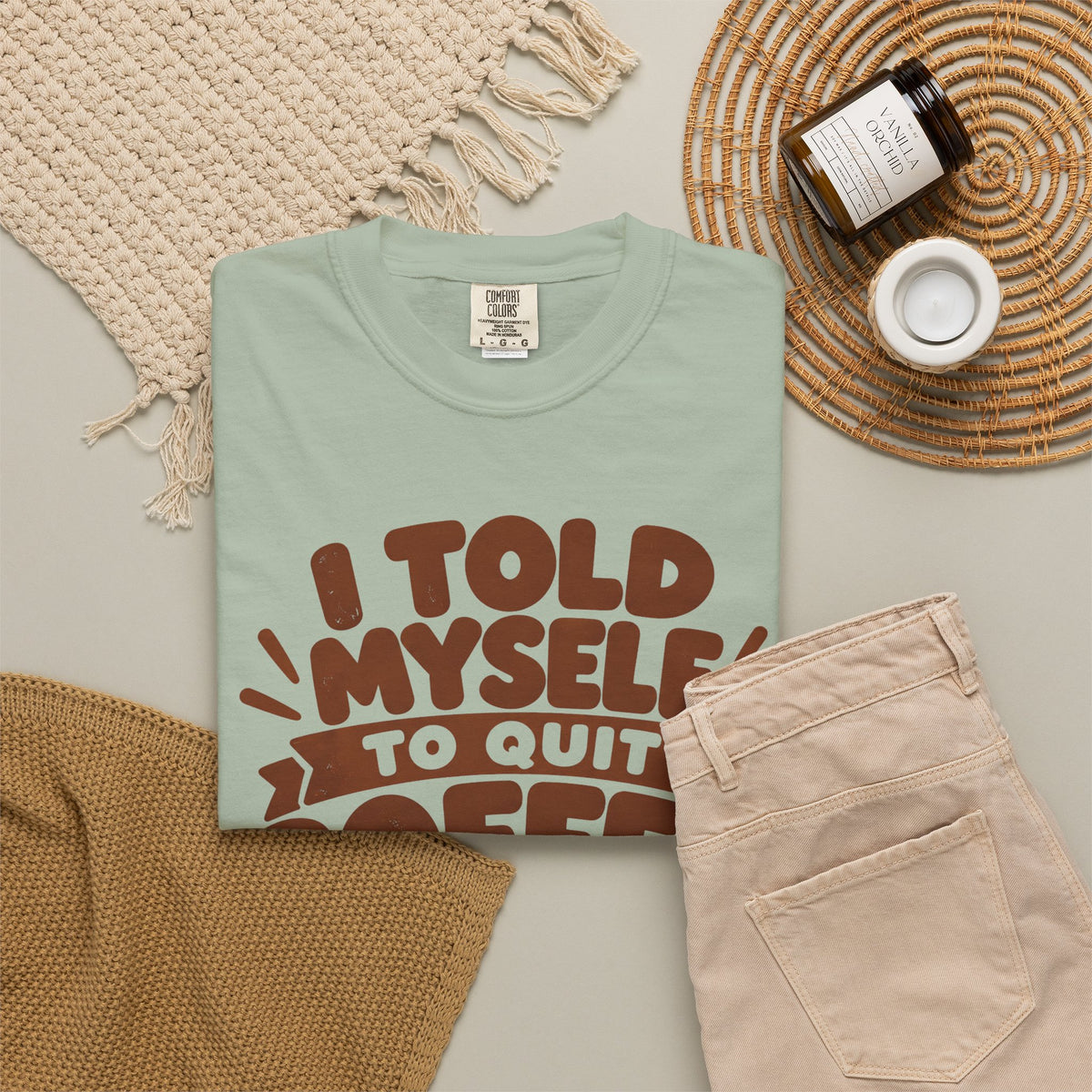 I Told Myself to Quit Coffee Funny Coffee Lover T-Shirt