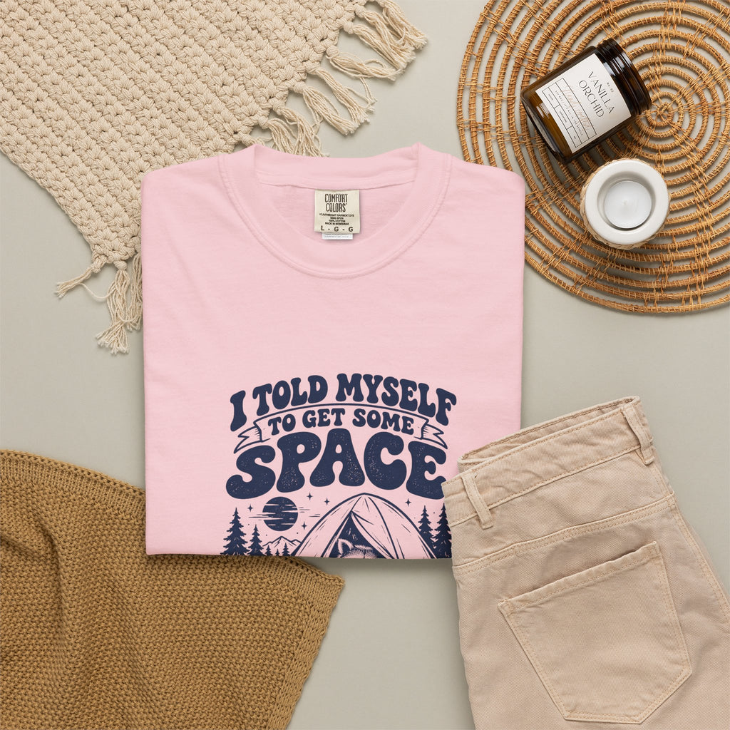 Get Some Space – Funny Outdoor Escapes T-Shirt – Bad Advice Club product mockup