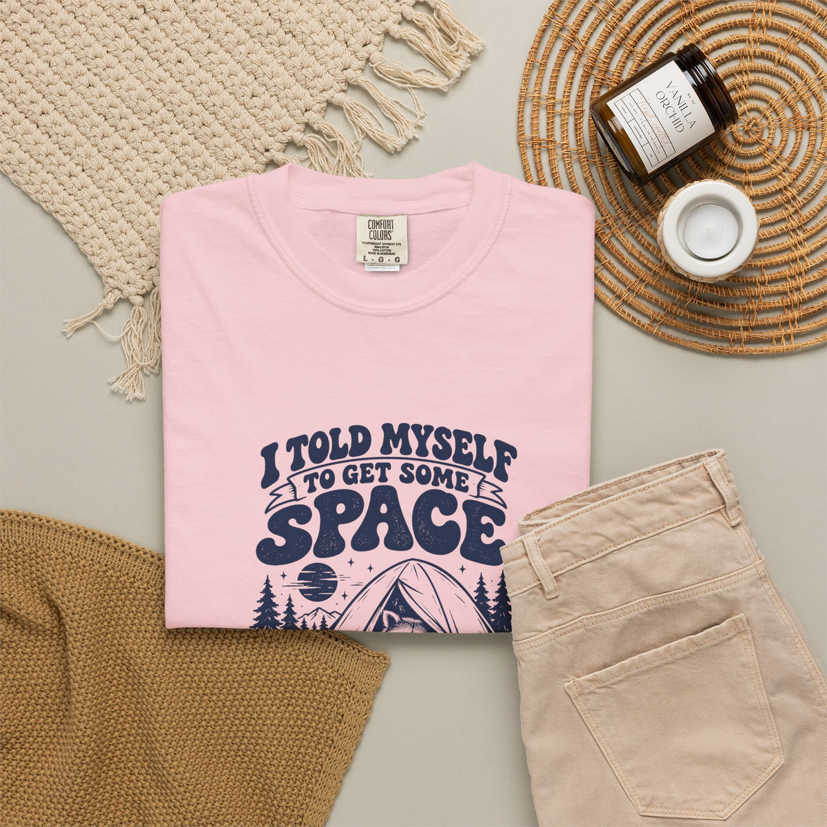 Get Some Space – Funny Outdoor Escapes T-Shirt – Bad Advice Club product mockup