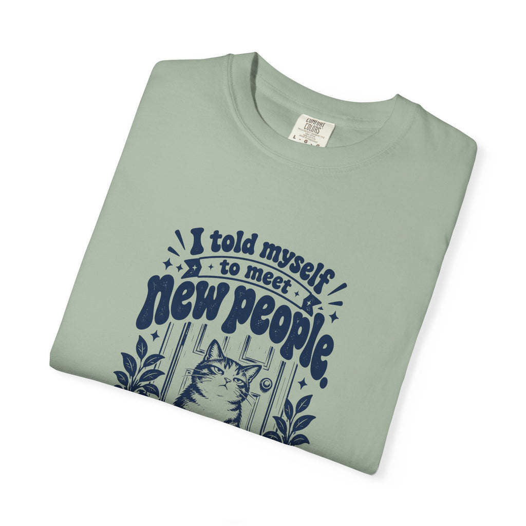Meet New People – Funny Social Battery T-Shirt – Bad Advice Club product mockup
