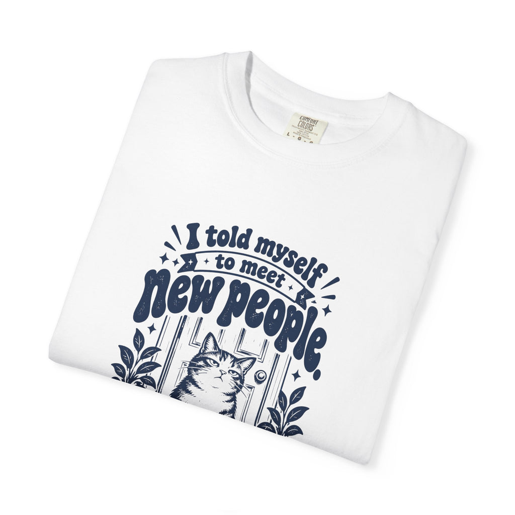 Meet New People – Funny Social Battery T-Shirt – Bad Advice Club product mockup