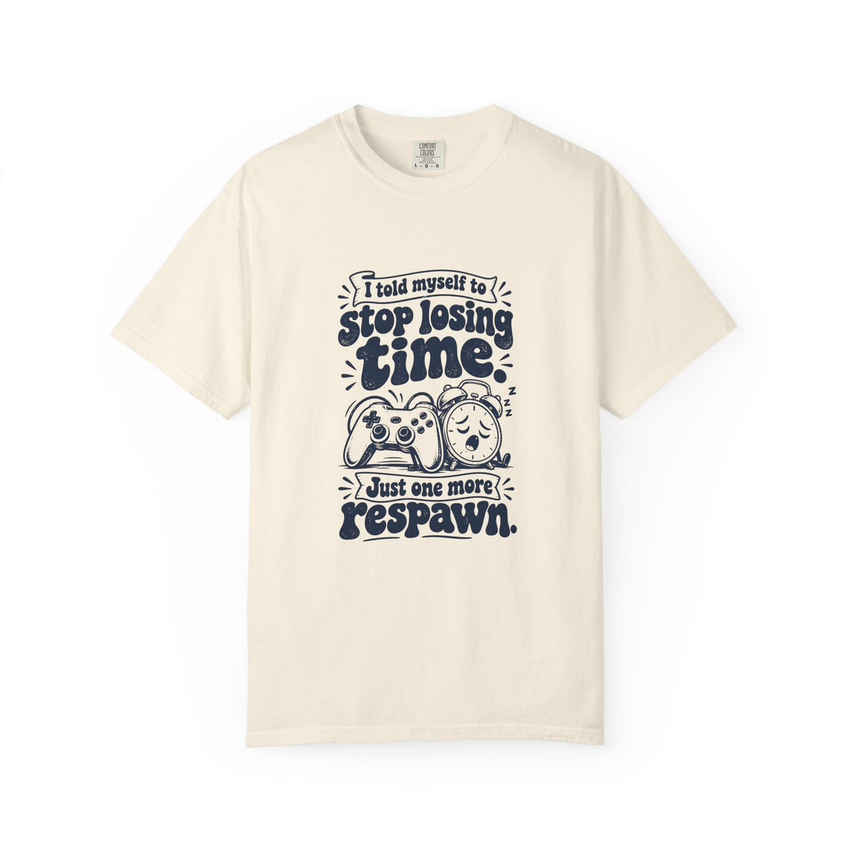 Losing Time – Funny Gaming T-Shirt – Ivory – Bad Advice Club product mockup