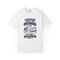 Overthinking Spreadsheet – Funny Work & Procrastination T-Shirt – White – Bad Advice Club product mockup