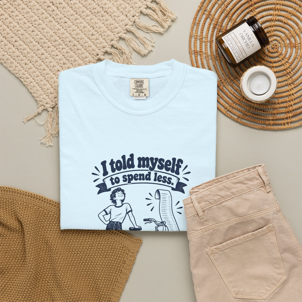 Save on Gas – Funny Cycling T-Shirt – Bad Advice Club product mockup
