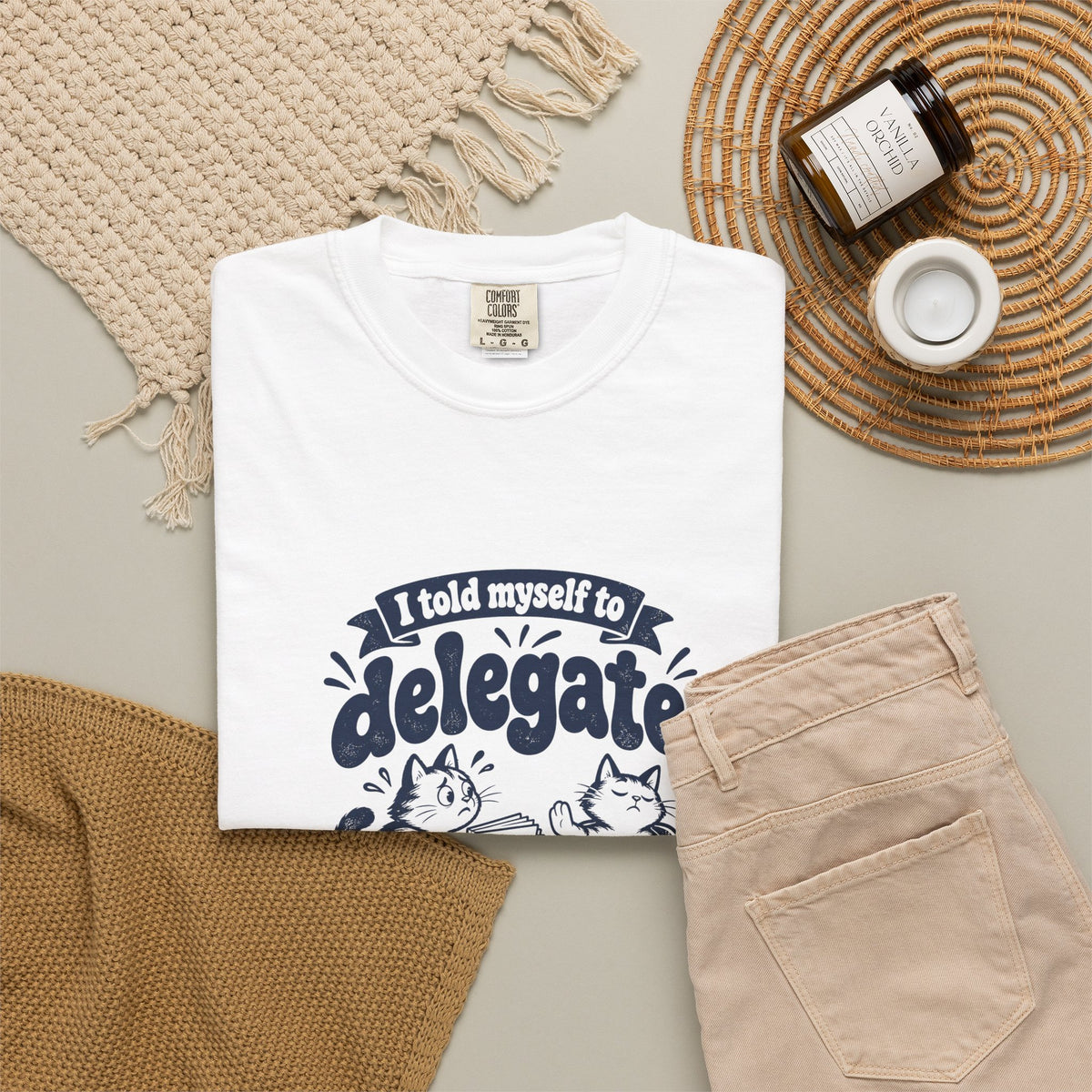 Delegate – Funny Work & Procrastination T-Shirt – Bad Advice Club product mockup