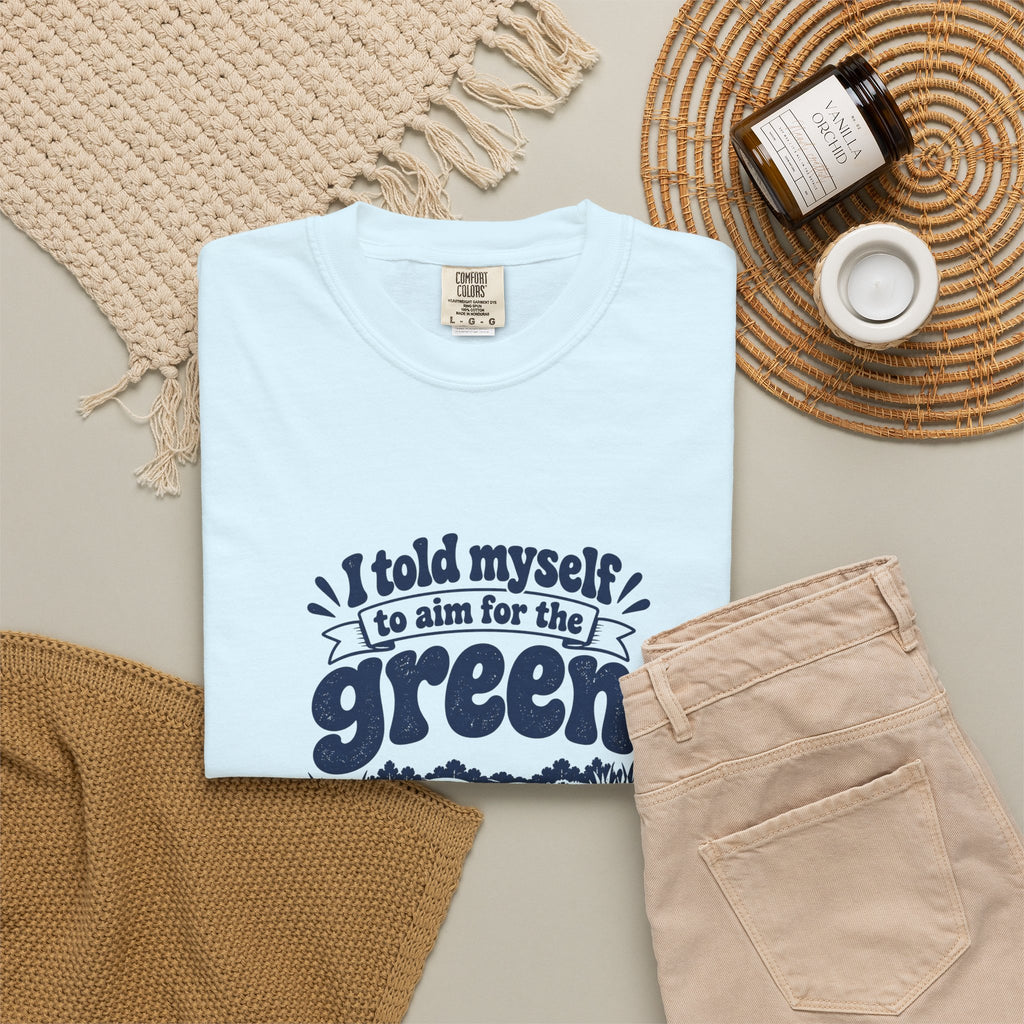 Aim for the Green – Funny Golf T-Shirt – Bad Advice Club product mockup