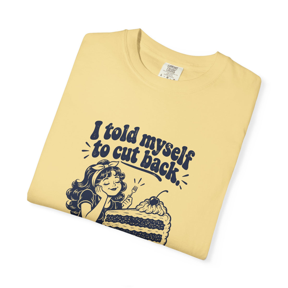 Cut Back – Funny Food & Coffee T-Shirt – Bad Advice Club product mockup