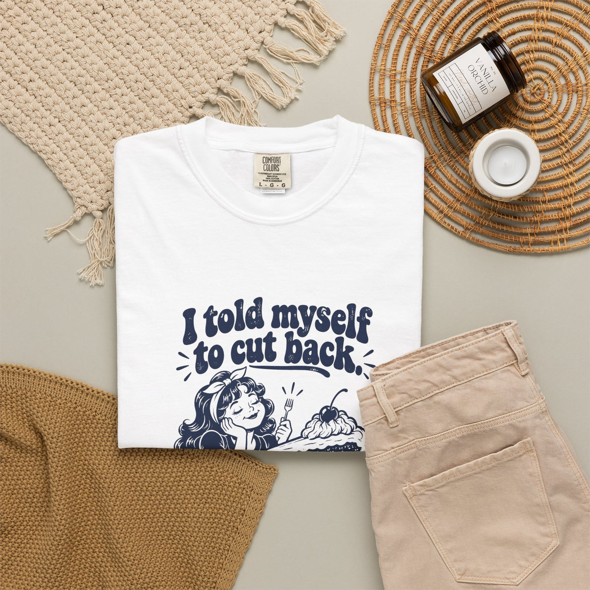 Cut Back – Funny Food & Coffee T-Shirt – Bad Advice Club product mockup