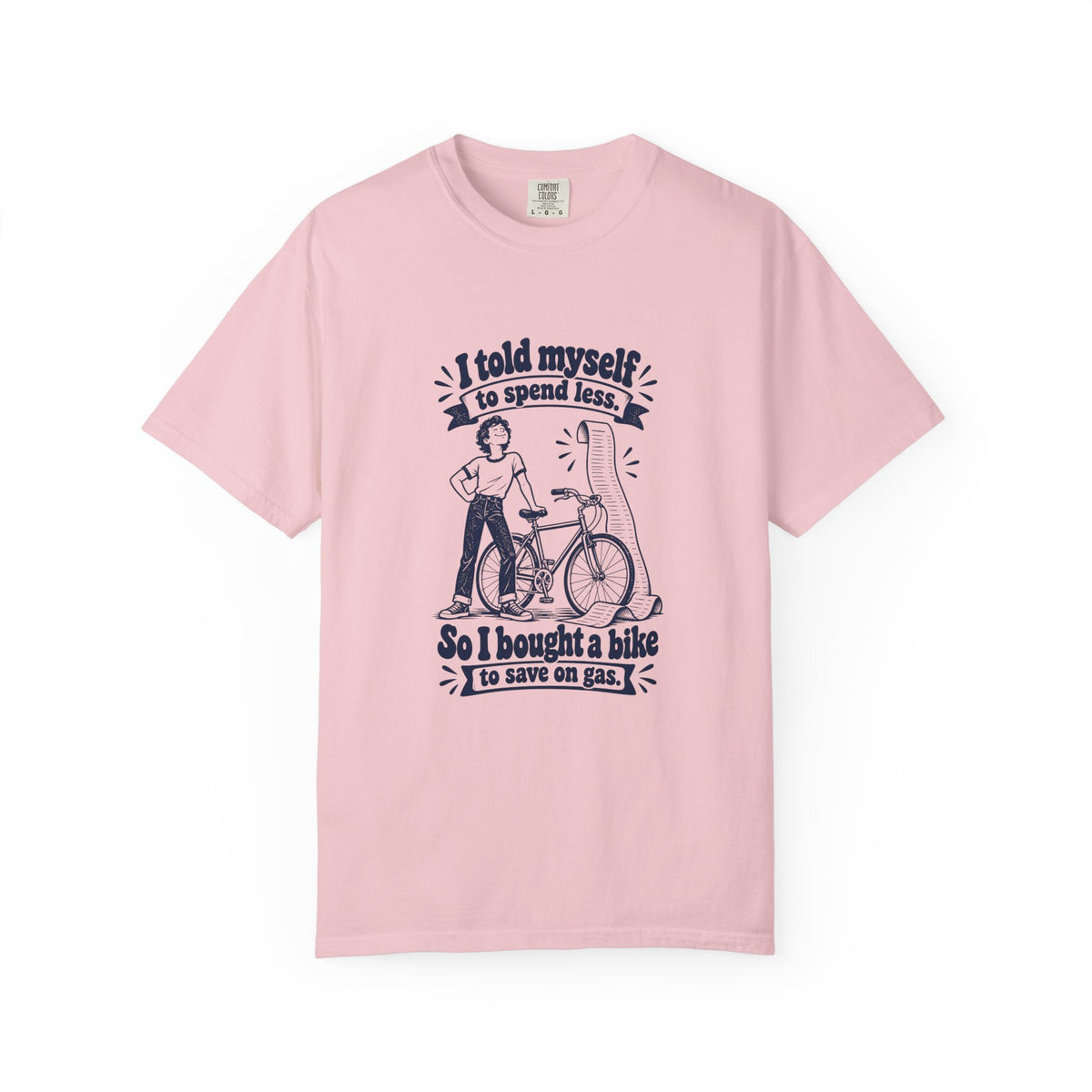 Save on Gas – Funny Cycling T-Shirt – Blossom – Bad Advice Club product mockup