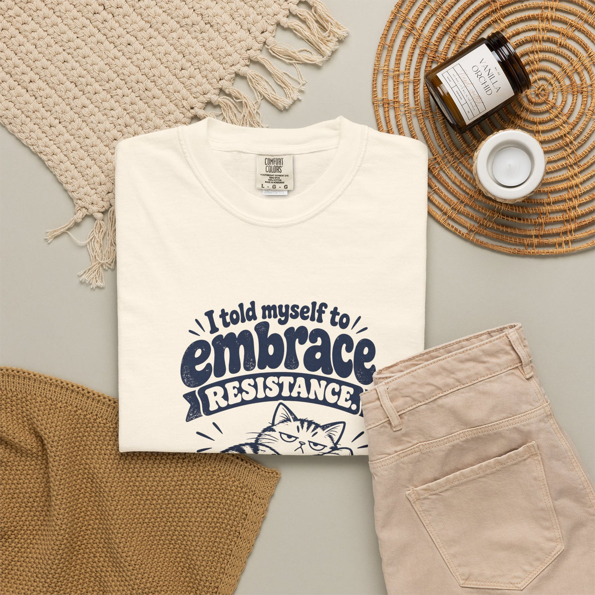 Embrace Resistance – Funny Gym & Fitness T-Shirt – Bad Advice Club product mockup
