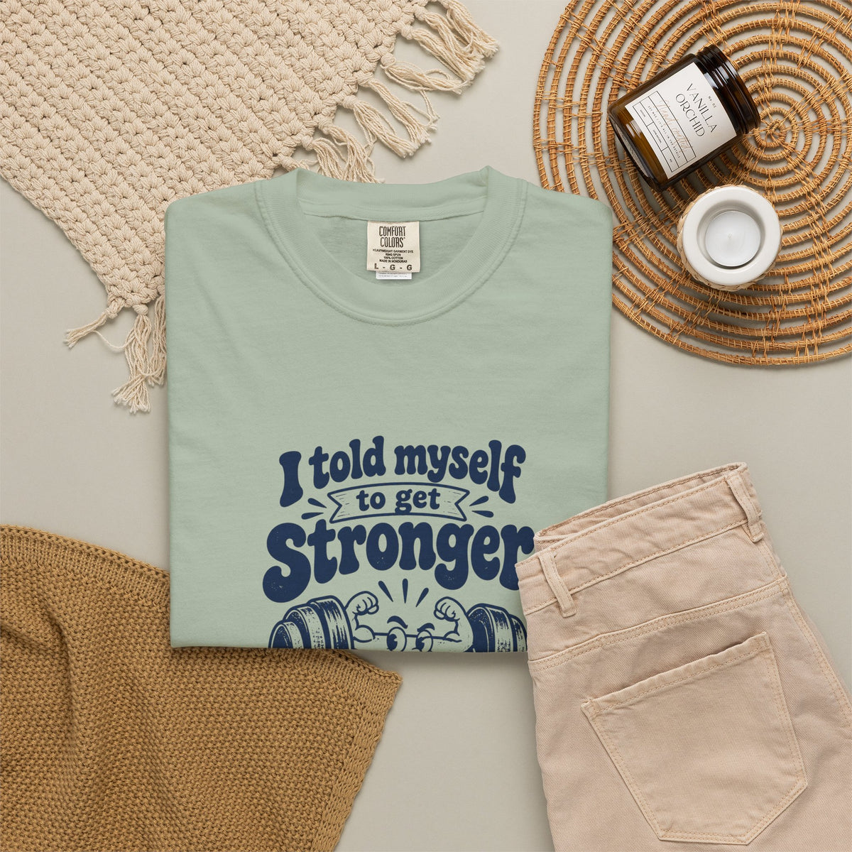 Stronger Excuses – Funny Gym & Fitness T-Shirt – Bad Advice Club product mockup