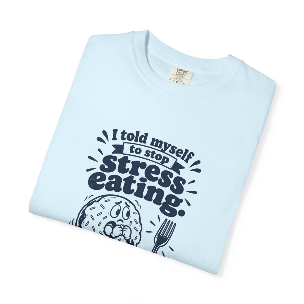 Stress Eating – Funny Food & Coffee T-Shirt – Bad Advice Club product mockup