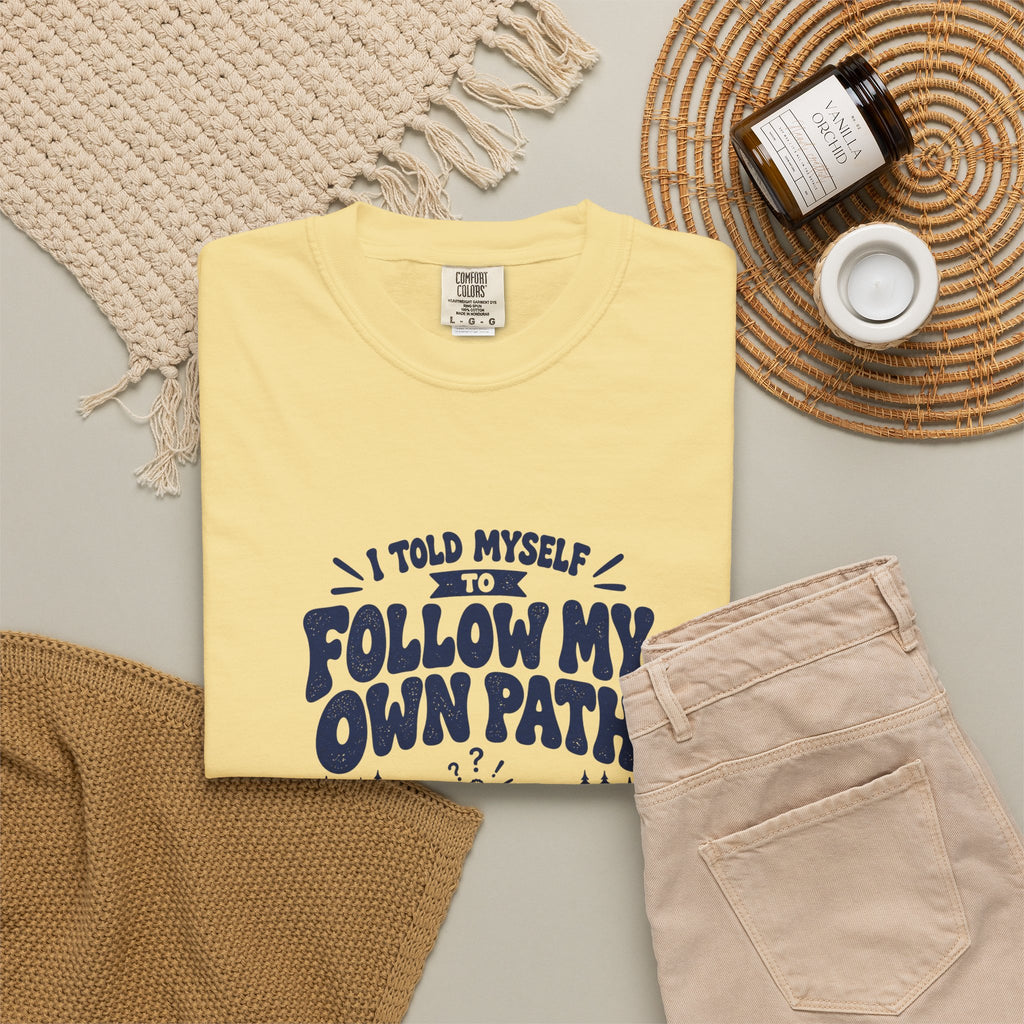 My Own Path – Funny Ski & Snow T-Shirt – Bad Advice Club product mockup