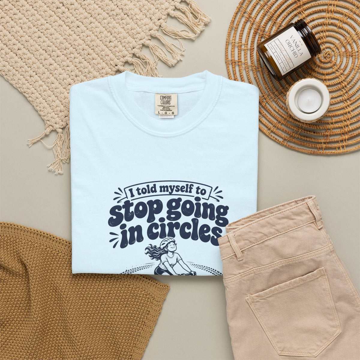Going in Circles – Funny Cycling T-Shirt – Bad Advice Club product mockup
