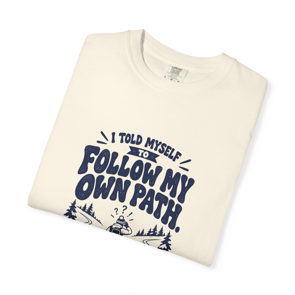 My Own Path – Funny Ski & Snow T-Shirt – Bad Advice Club product mockup