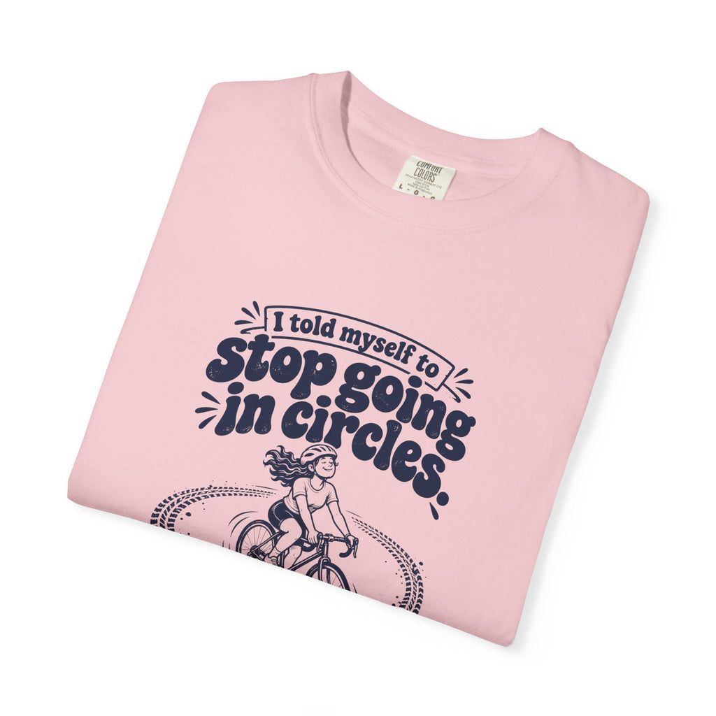 Going in Circles – Funny Cycling T-Shirt – Bad Advice Club product mockup