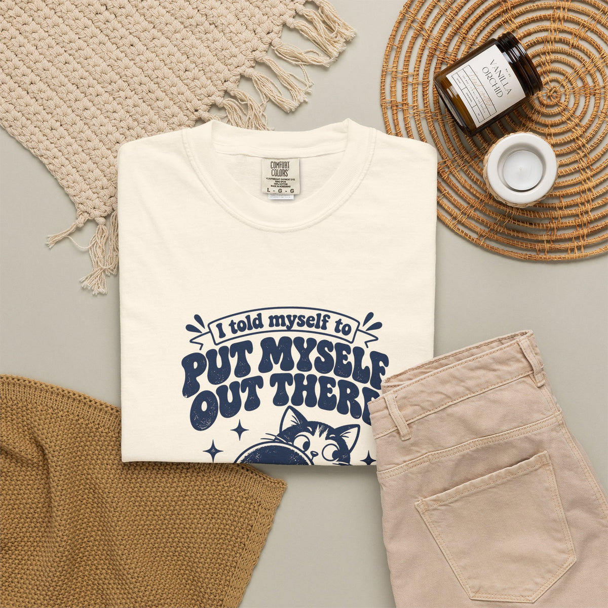 Put Myself Out There – Funny Social Battery T-Shirt – Bad Advice Club product mockup