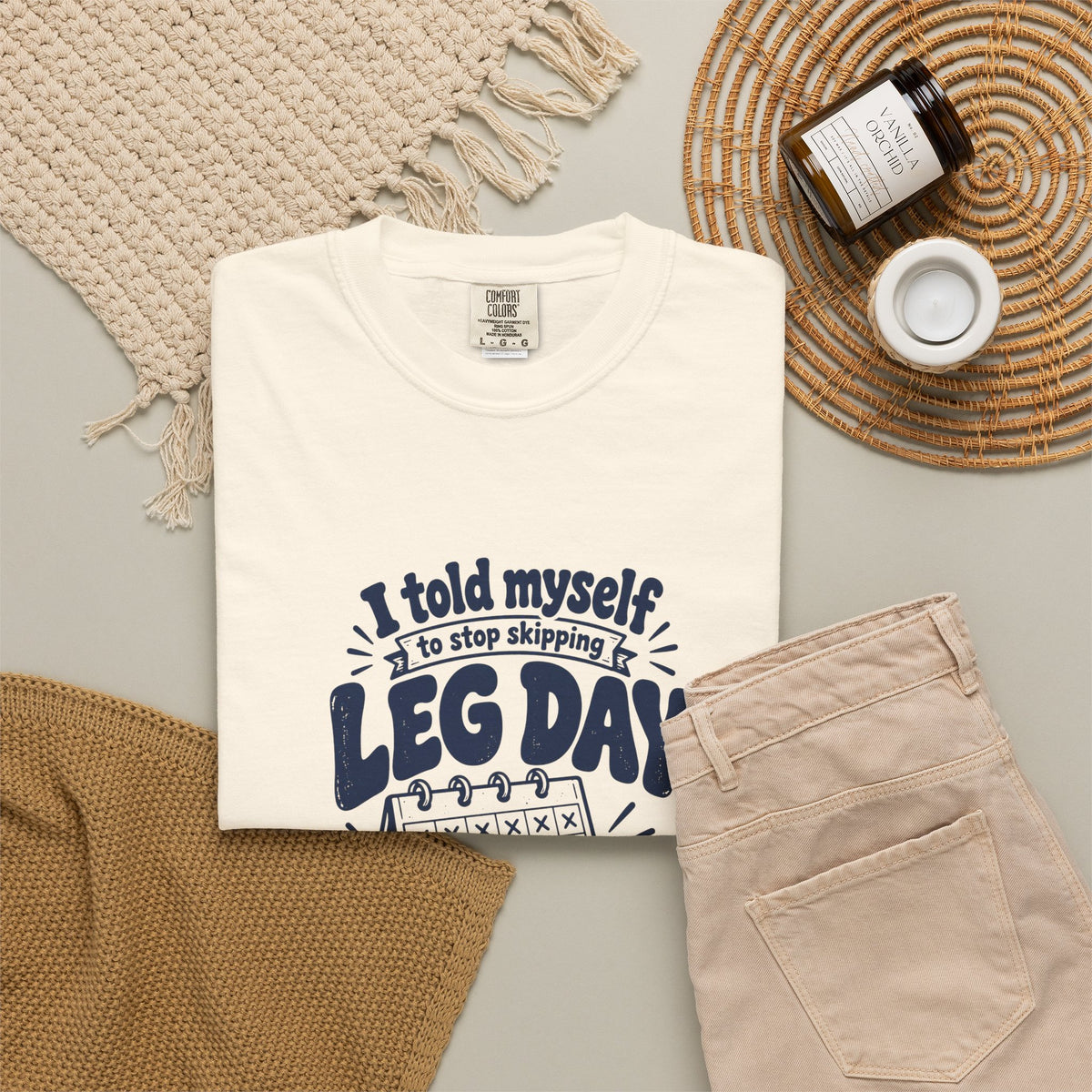 Leg Day – Funny Gym & Fitness T-Shirt – Bad Advice Club product mockup